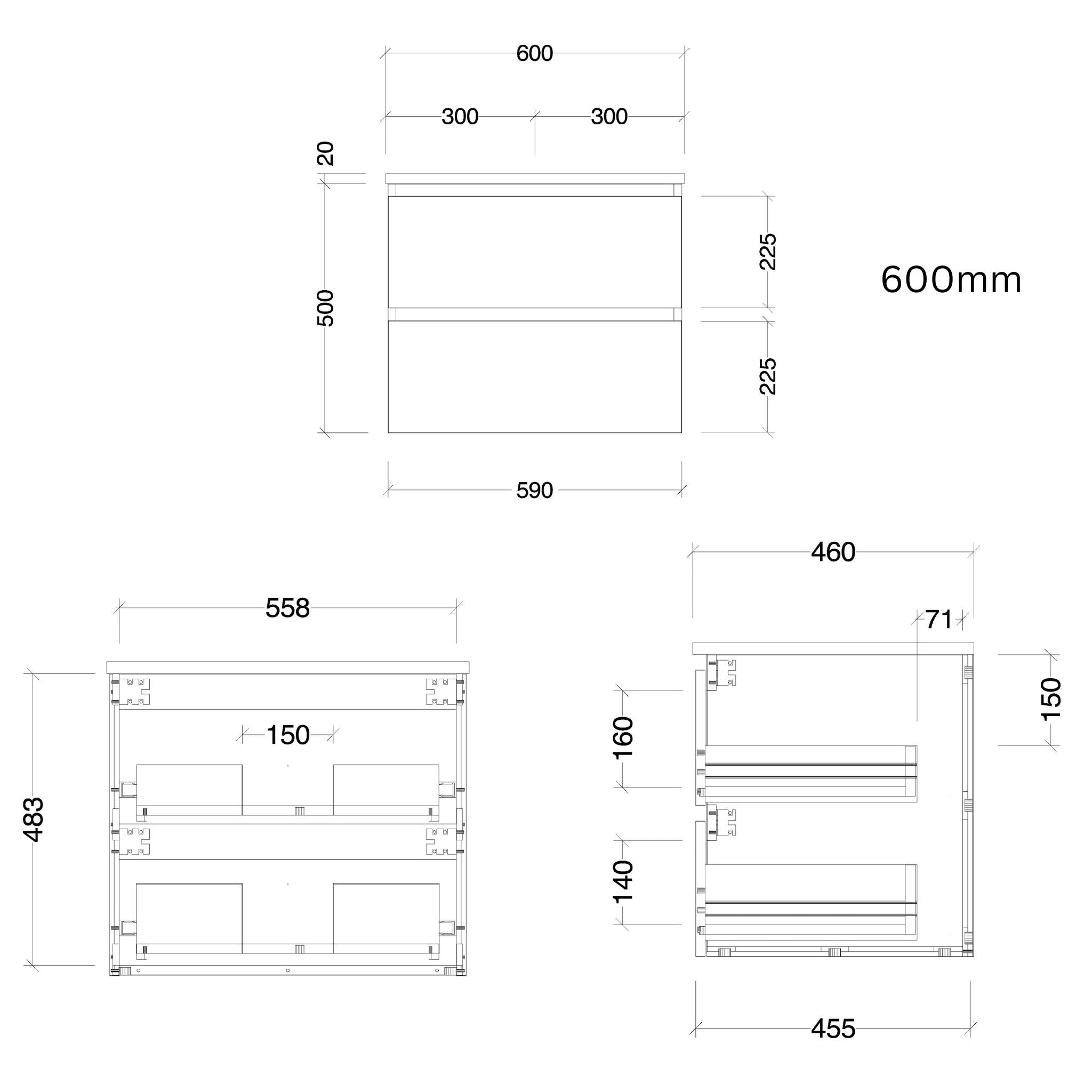 TIMBERLINE NEVADA PLUS CUSTOM WALL HUNG VANITY (ALL SIZING)