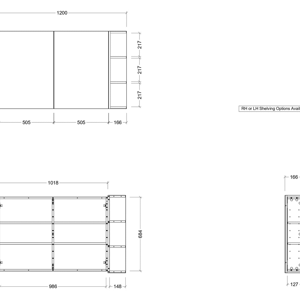 TIMBERLINE NEW YORK CUSTOM SHAVING CABINET (ALL SIZING)