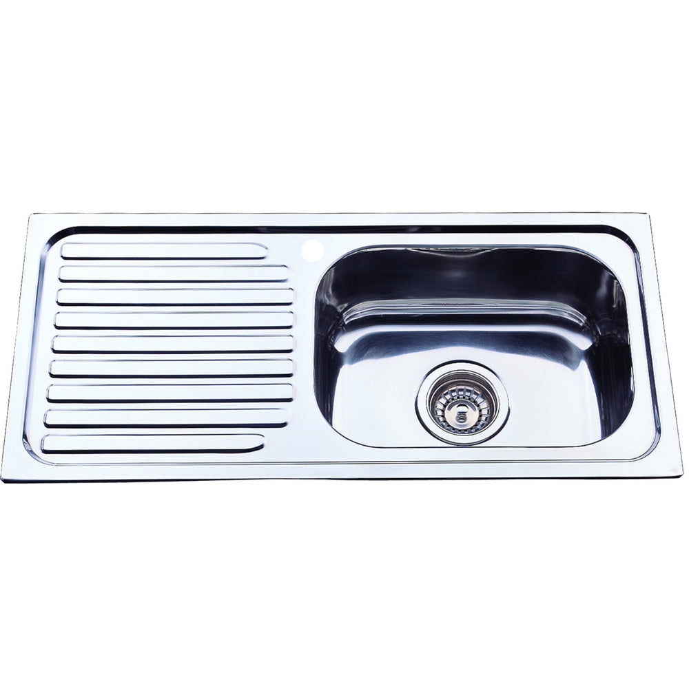 IKON EDEN SINGLE BOWL SINGLE DRAINER RHB SINK STAINLESS STEEL 765MM