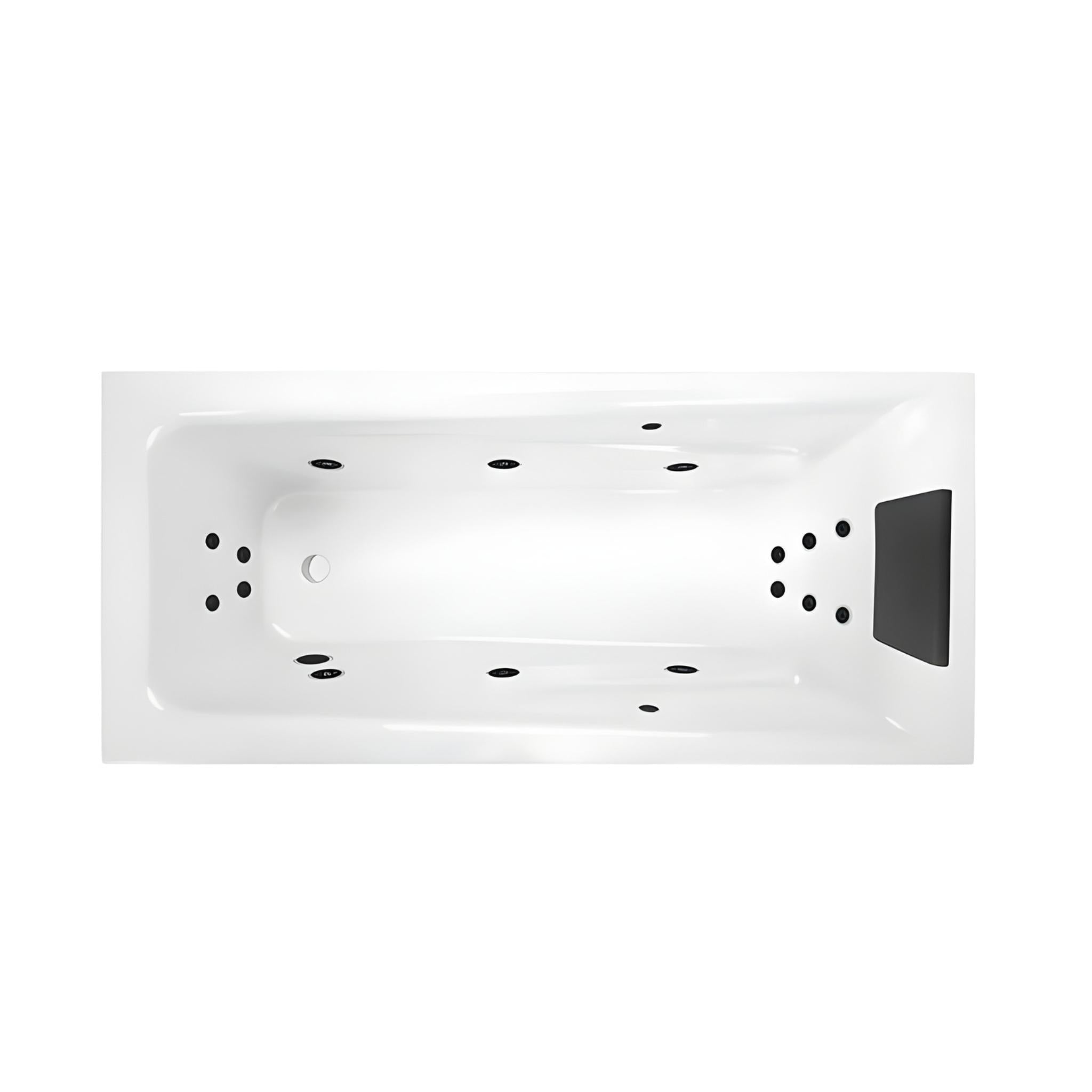 DECINA NOVARA INSET DOLCE VITA SPA BATH GLOSS WHITE (AVAILABLE IN 1653MM AND 1665MM) WITH 16-JETS