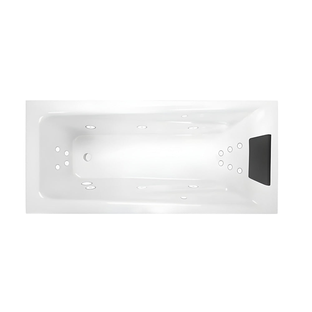 DECINA NOVARA INSET DOLCE VITA SPA BATH GLOSS WHITE (AVAILABLE IN 1653MM AND 1665MM) WITH 16-JETS