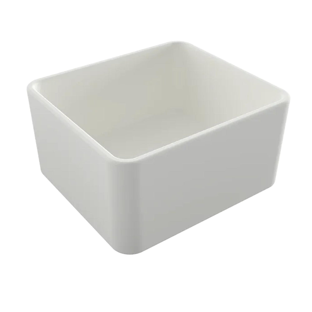 TURNER HASTINGS NOVI FIRECLAY FARMHOUSE BUTLER SINK WITH OVERFLOW GLOSS WHITE 510MM