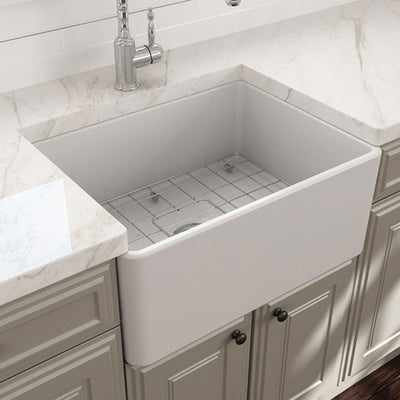 TURNER HASTINGS NOVI FARMHOUSE BUTLER SINK MATTE WHITE 600MM