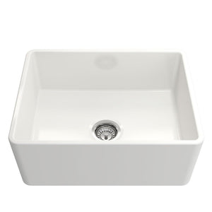 TURNER HASTINGS NOVI FARMHOUSE BUTLER SINK GLOSS WHITE 600MM