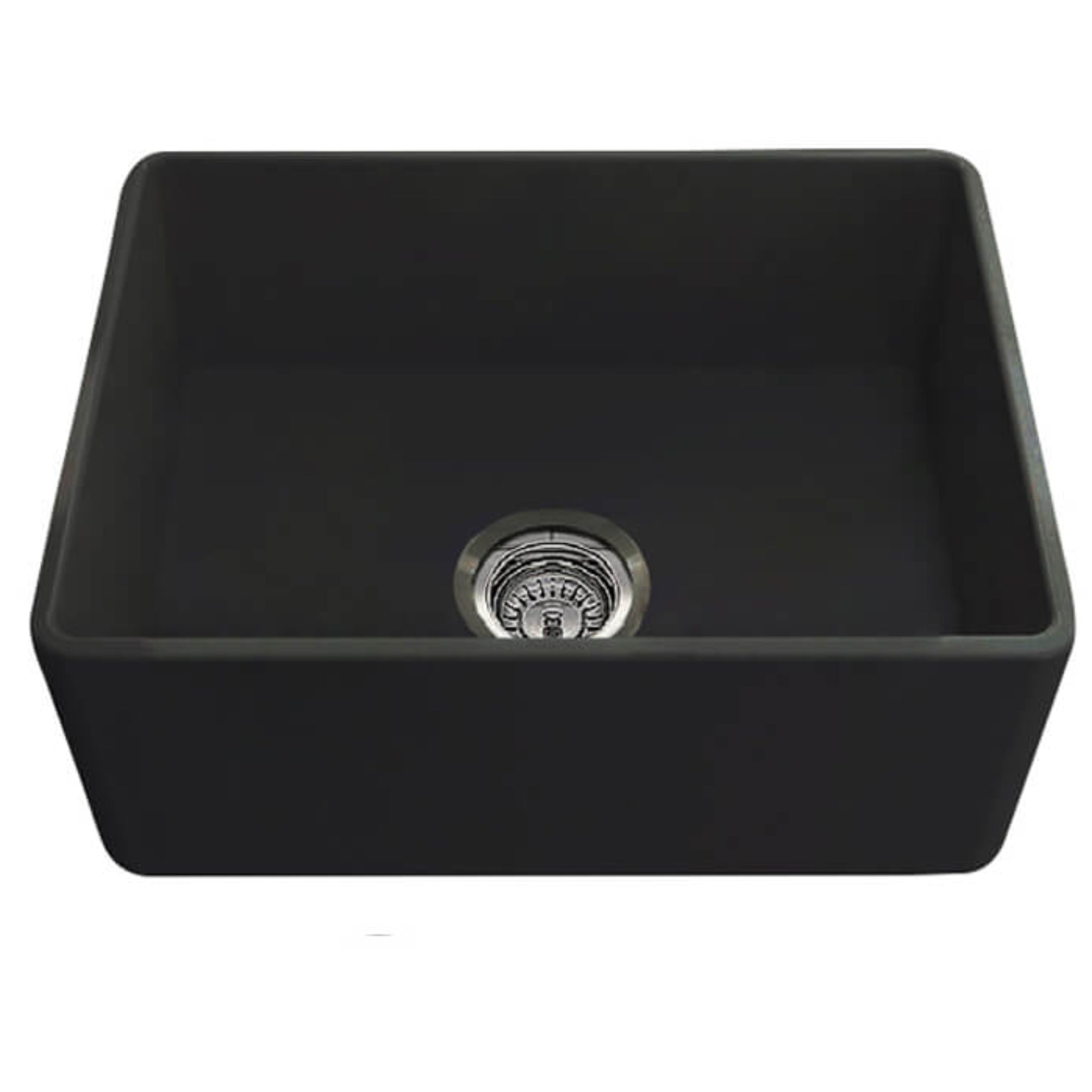 TURNER HASTINGS NOVI FARMHOUSE BUTLER SINK WITH OVERFLOW MATTE BLACK 600MM