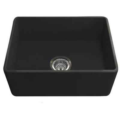 TURNER HASTINGS NOVI FARMHOUSE BUTLER SINK WITH OVERFLOW MATTE BLACK 600MM