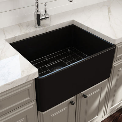 TURNER HASTINGS NOVI FARMHOUSE BUTLER SINK MATTE BLACK 600MM