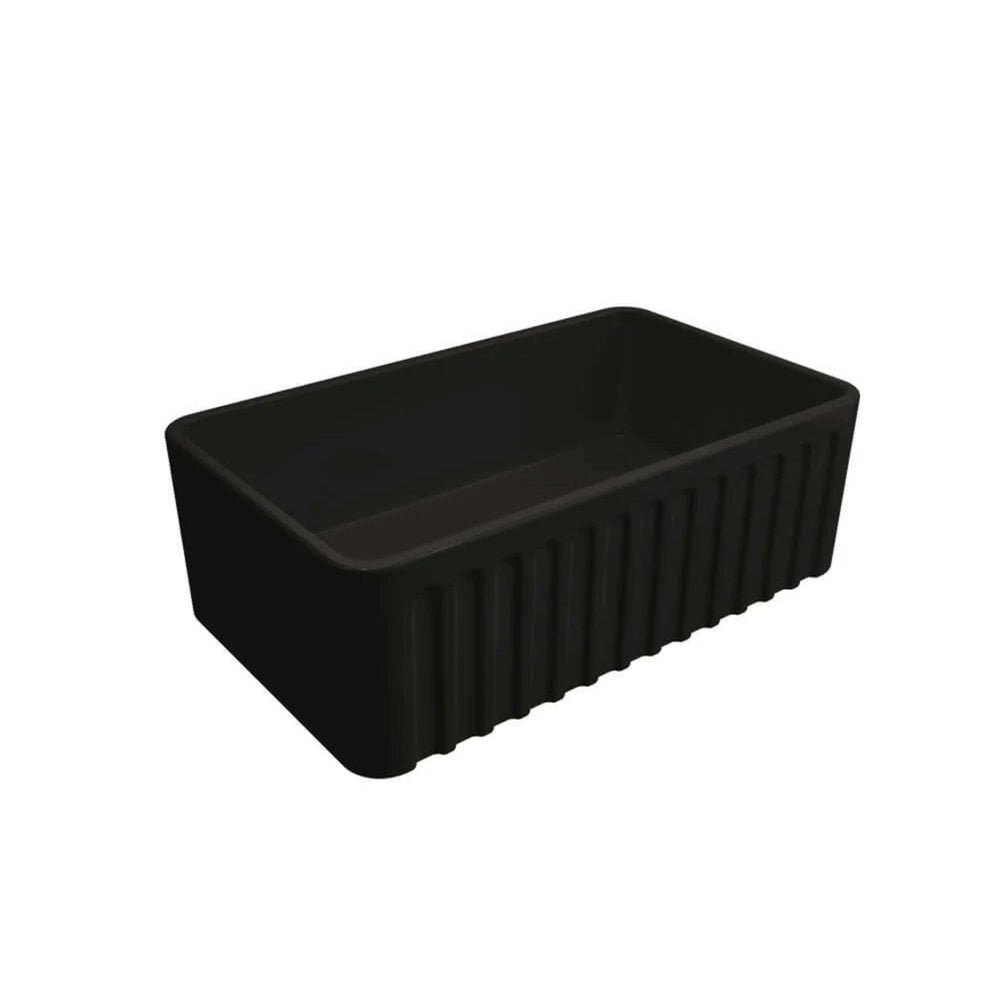 TURNER HASTINGS NOVI FARMHOUSE BUTLER SINK MATTE BLACK 765MM