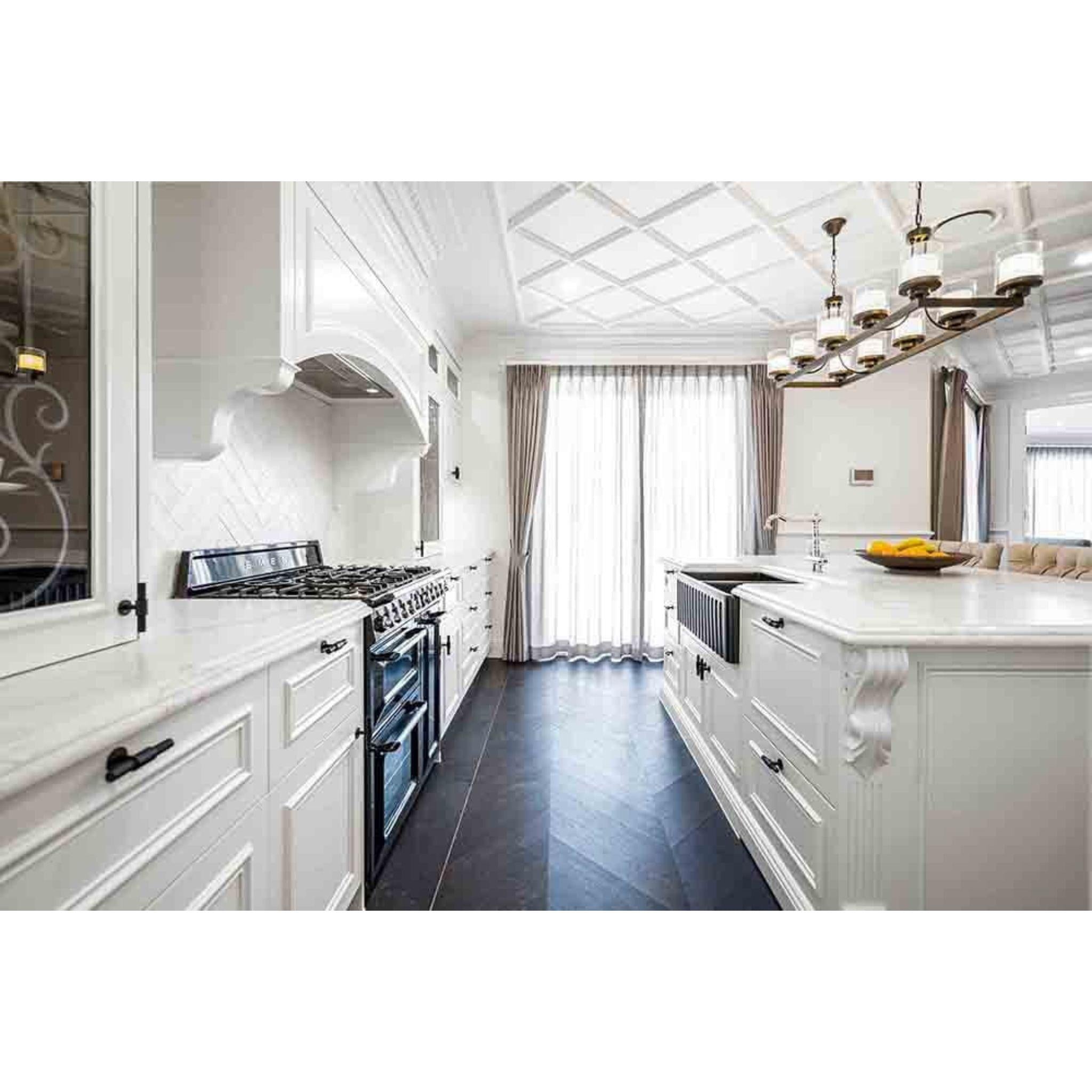 TURNER HASTINGS NOVI FARMHOUSE DOUBLE BOWL BUTLER SINK MATTE BLACK 850MM