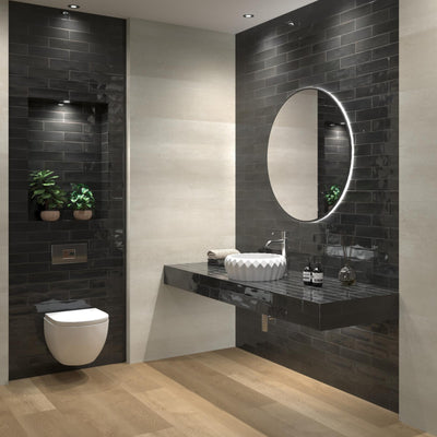 DUNE CERAMICA AGADIR NOCHE ULTRA GLOSS 70X280MM RECTANGULAR TILE (PER BOX)