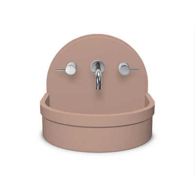NOOD CO BETTY ABOVE COUNTER / WALL HUNG BASIN BLUSH PINK 410MM