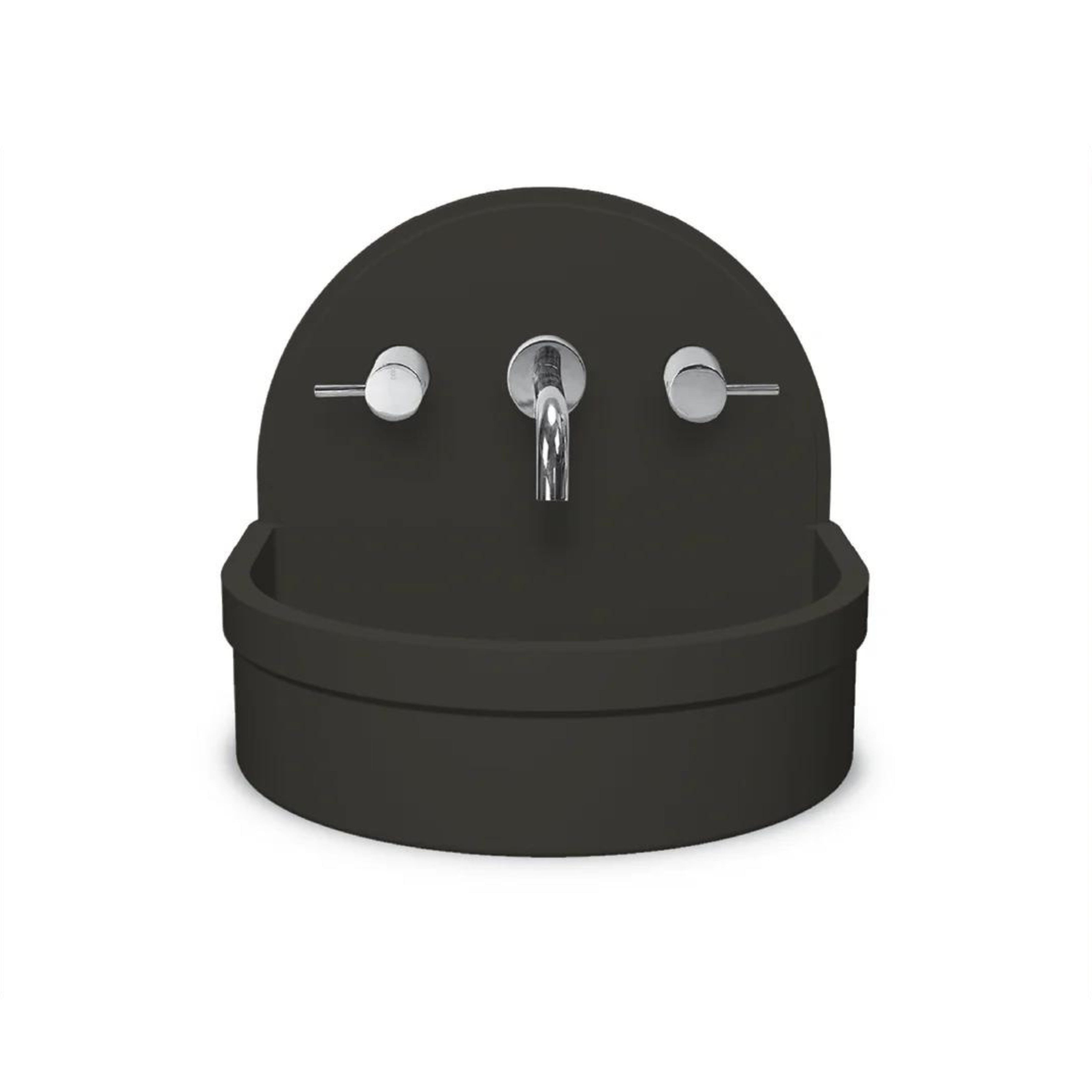 NOOD CO BETTY ABOVE COUNTER / WALL HUNG BASIN CHARCOAL 410MM