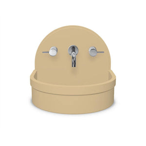 NOOD CO BETTY ABOVE COUNTER / WALL HUNG BASIN CUSTARD 410MM