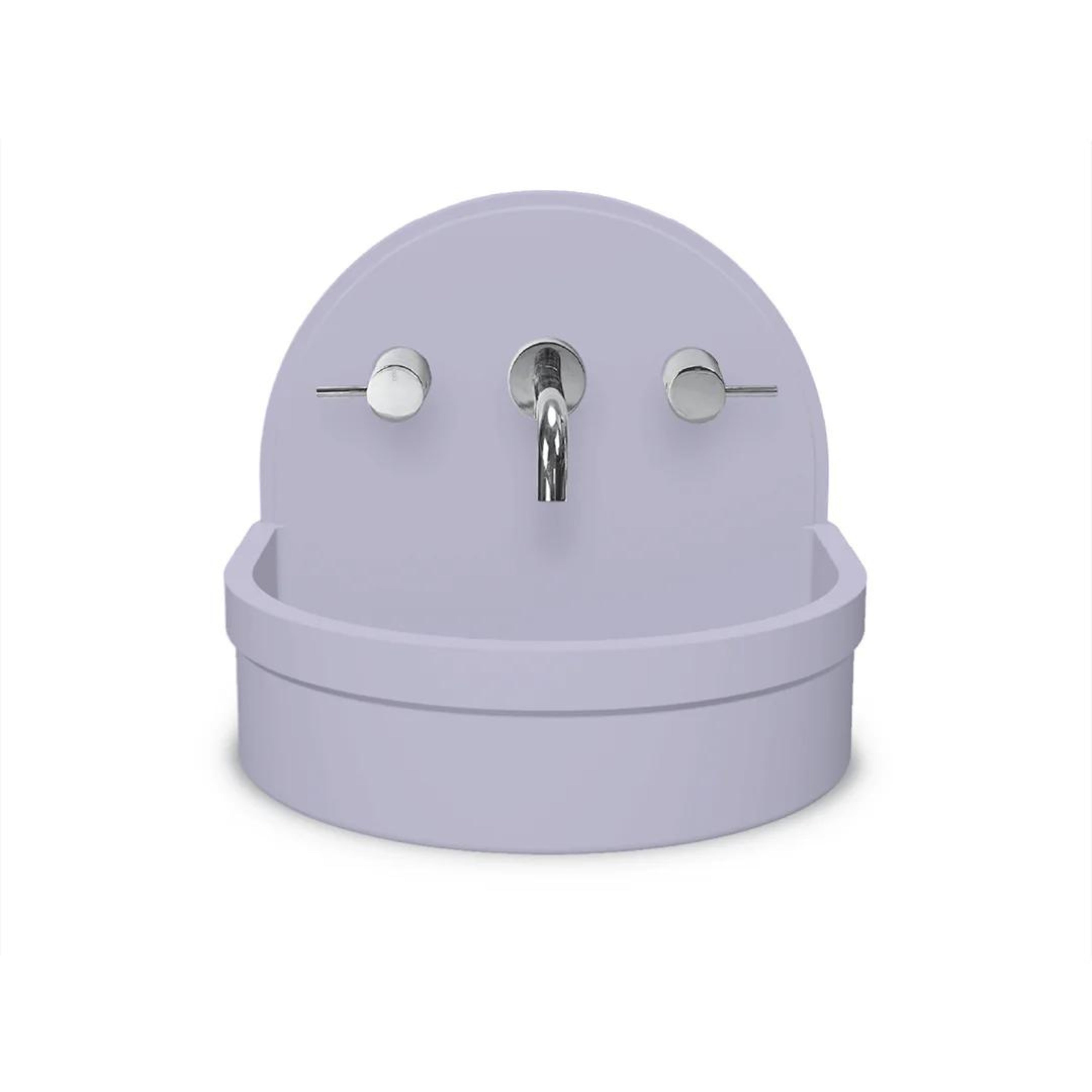 NOOD CO BETTY ABOVE COUNTER / WALL HUNG BASIN LILAC 410MM