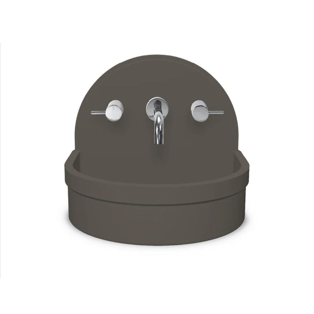 NOOD CO BETTY ABOVE COUNTER / WALL HUNG BASIN MID TONE GREY 410MM