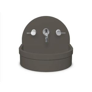 NOOD CO BETTY ABOVE COUNTER / WALL HUNG BASIN MID TONE GREY 410MM