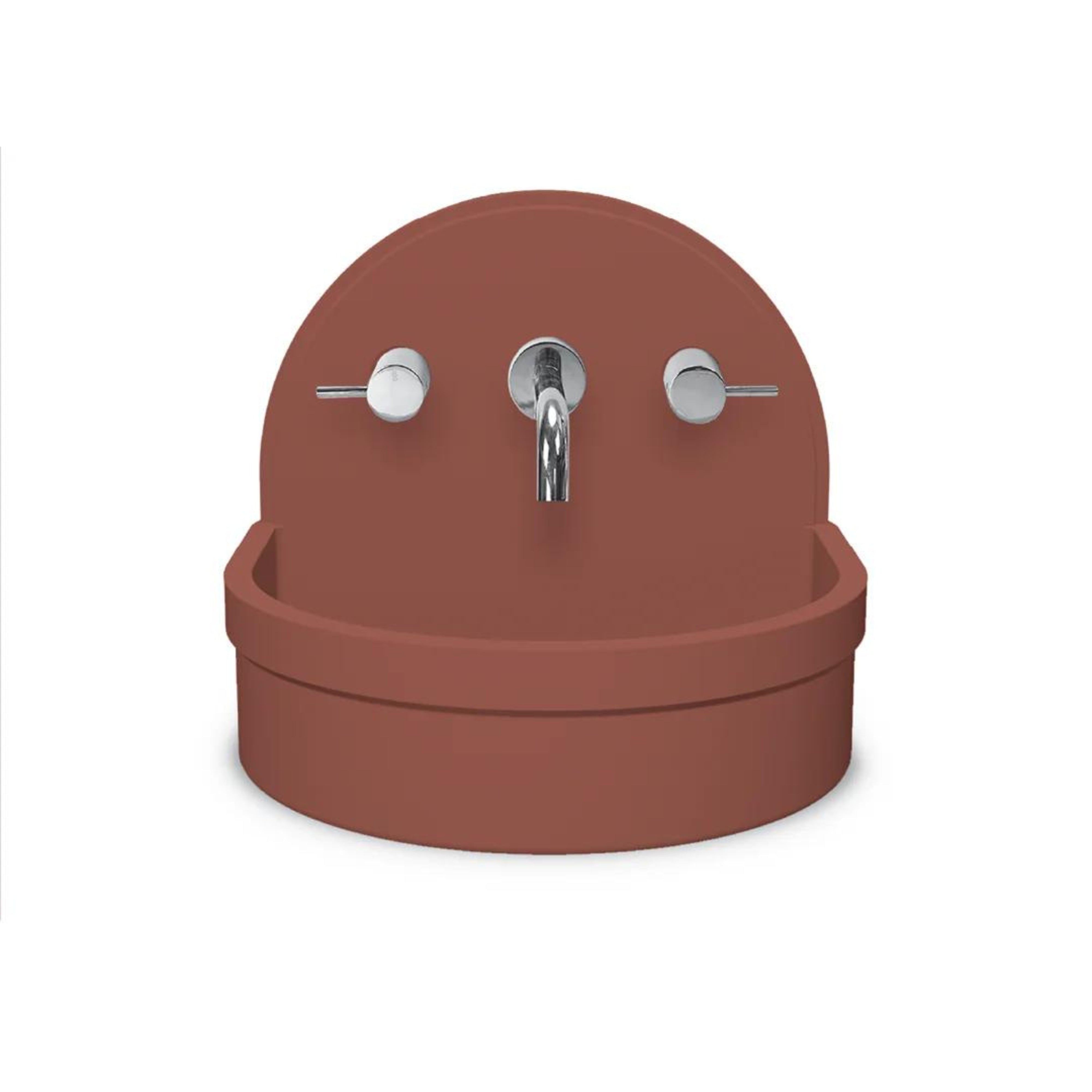NOOD CO BETTY ABOVE COUNTER / WALL HUNG BASIN MUSK 410MM