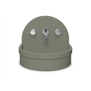 NOOD CO BETTY ABOVE COUNTER / WALL HUNG BASIN OLIVE 410MM