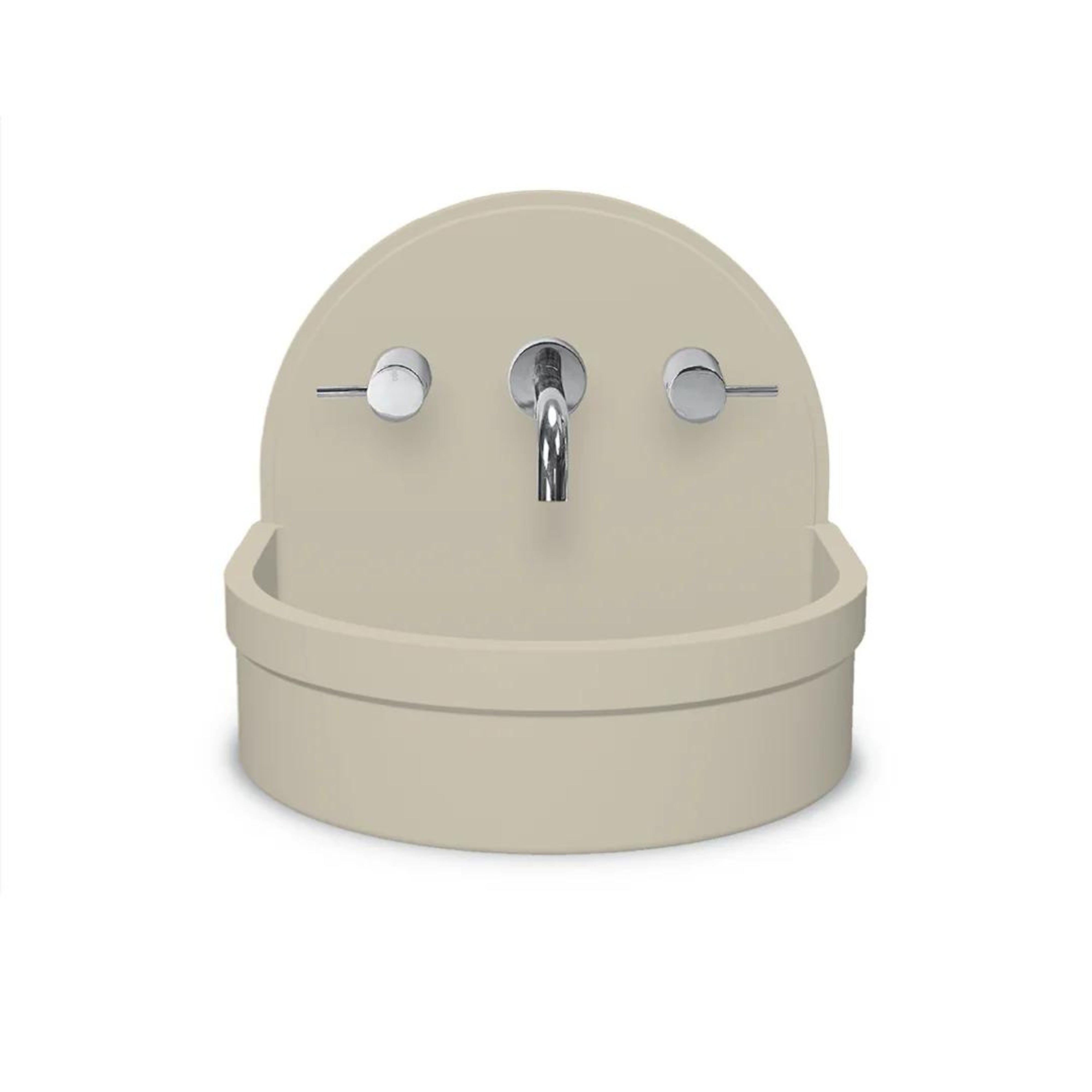 NOOD CO BETTY ABOVE COUNTER / WALL HUNG BASIN SAND 410MM