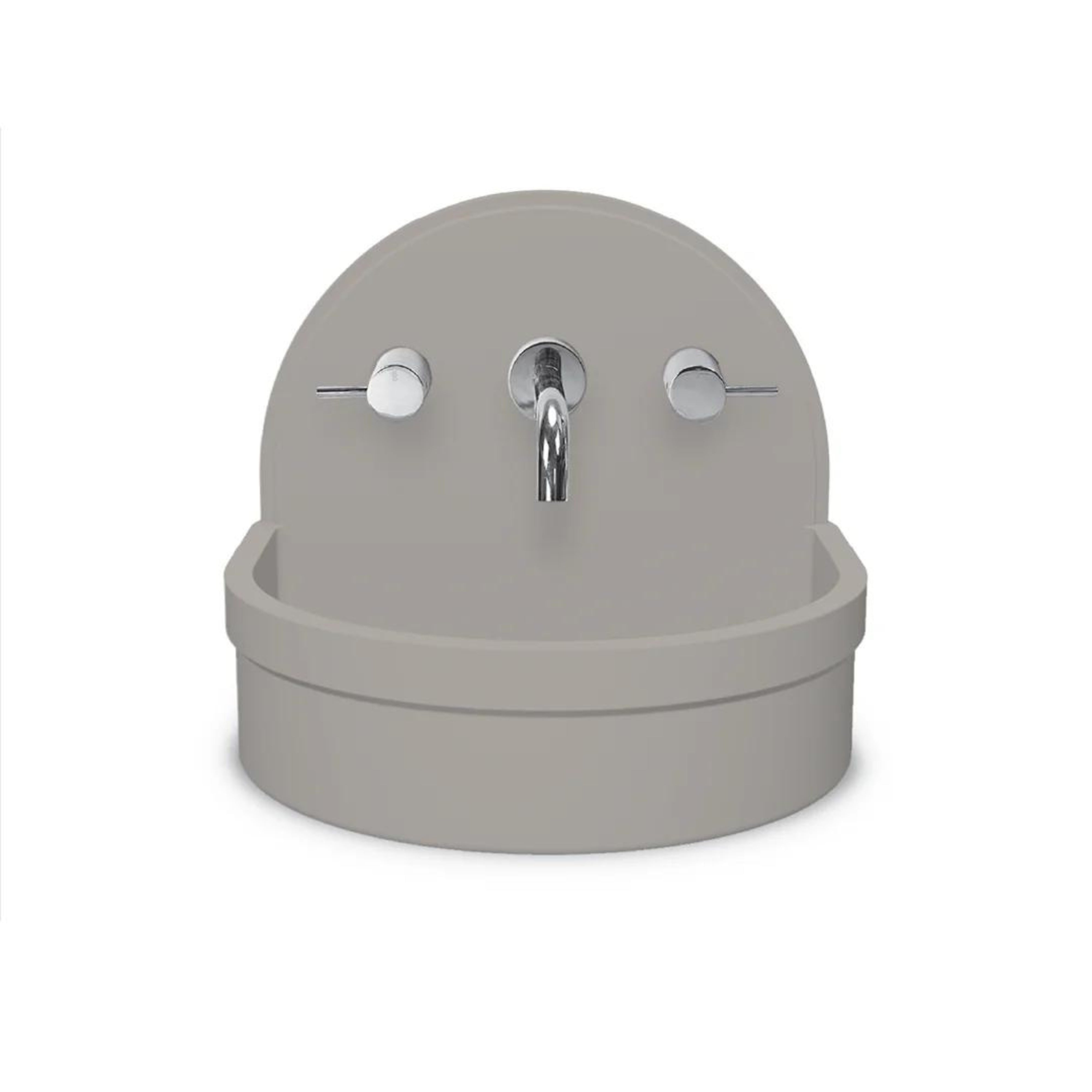 NOOD CO BETTY ABOVE COUNTER / WALL HUNG BASIN SKY GREY 410MM