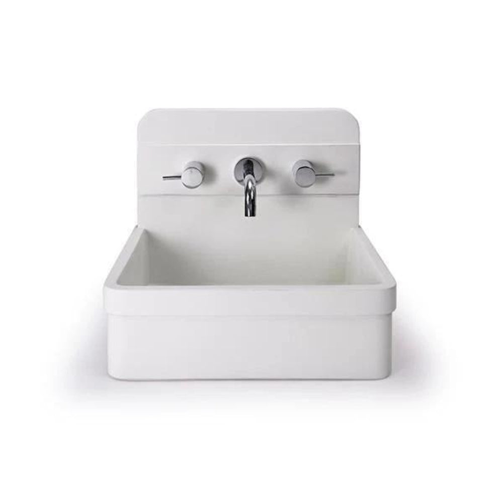 NOOD CO HERBERT ABOVE COUNTER / WALL HUNG BASIN IVORY 410MM