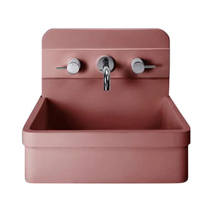 NOOD CO HERBERT ABOVE COUNTER / WALL HUNG BASIN MUSK 410MM