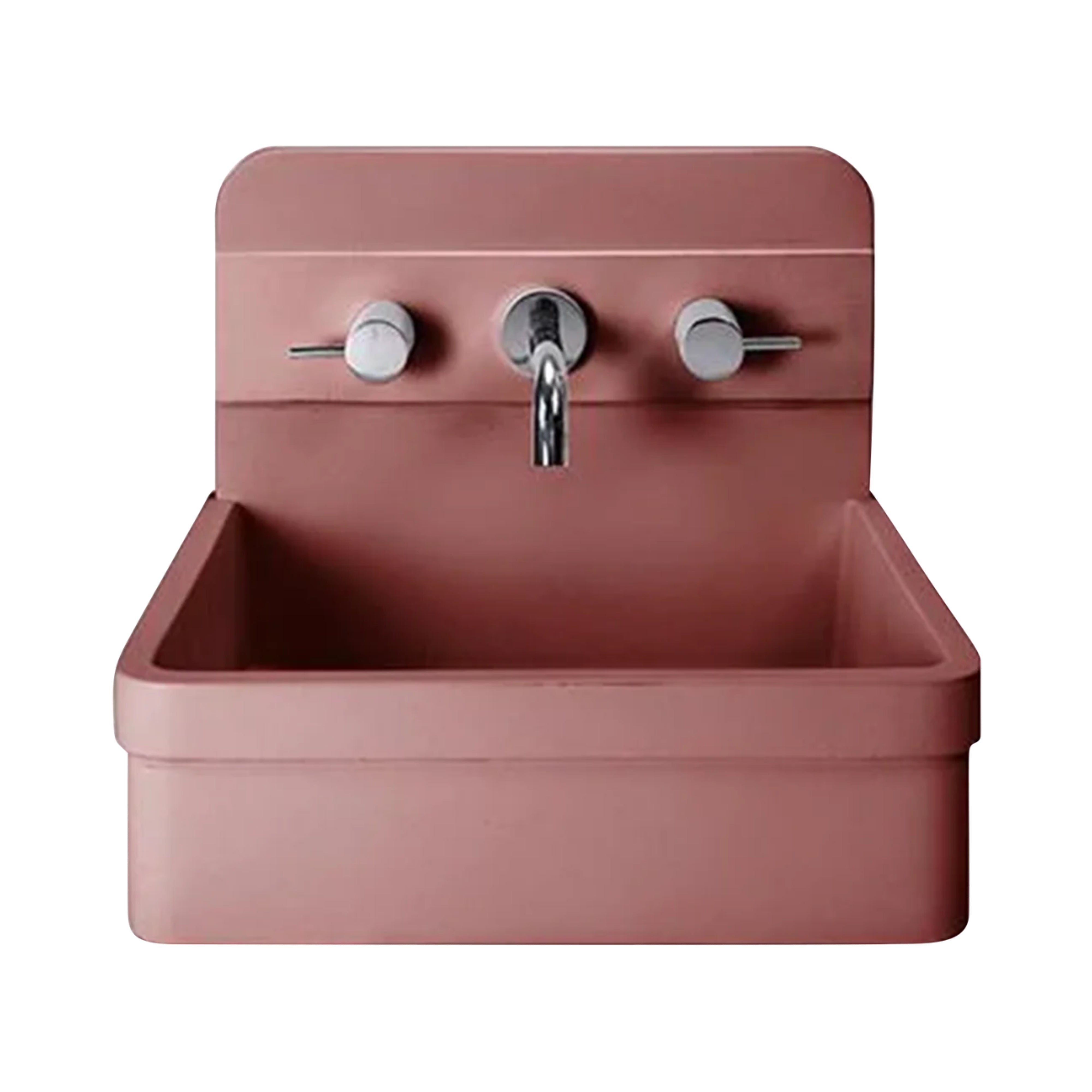 NOOD CO HERBERT ABOVE COUNTER / WALL HUNG BASIN MUSK 410MM