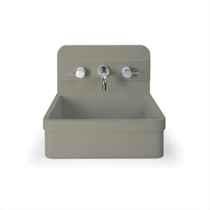 NOOD CO HERBERT ABOVE COUNTER / WALL HUNG BASIN OLIVE 410MM