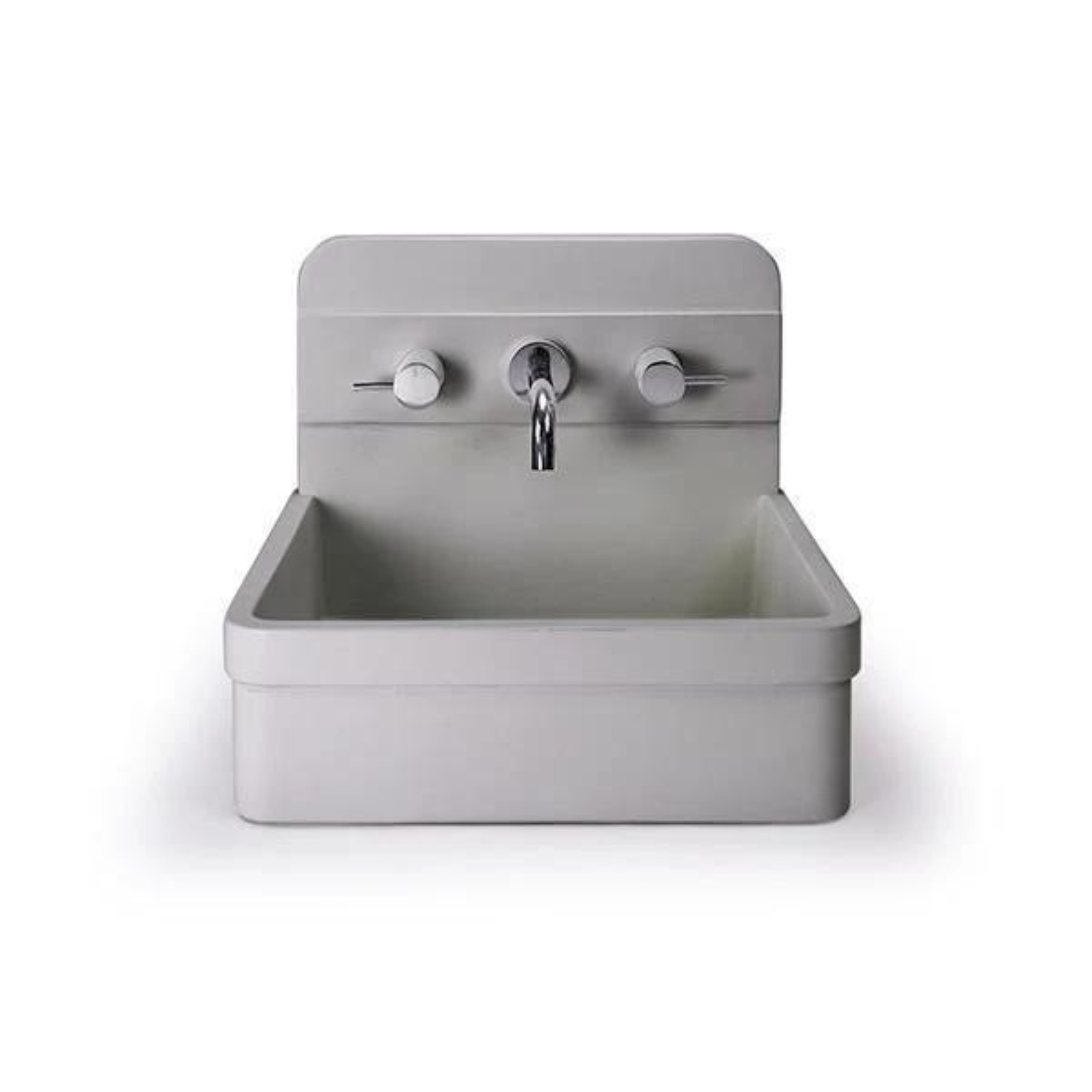 NOOD CO HERBERT ABOVE COUNTER / WALL HUNG BASIN SKY GREY 410MM