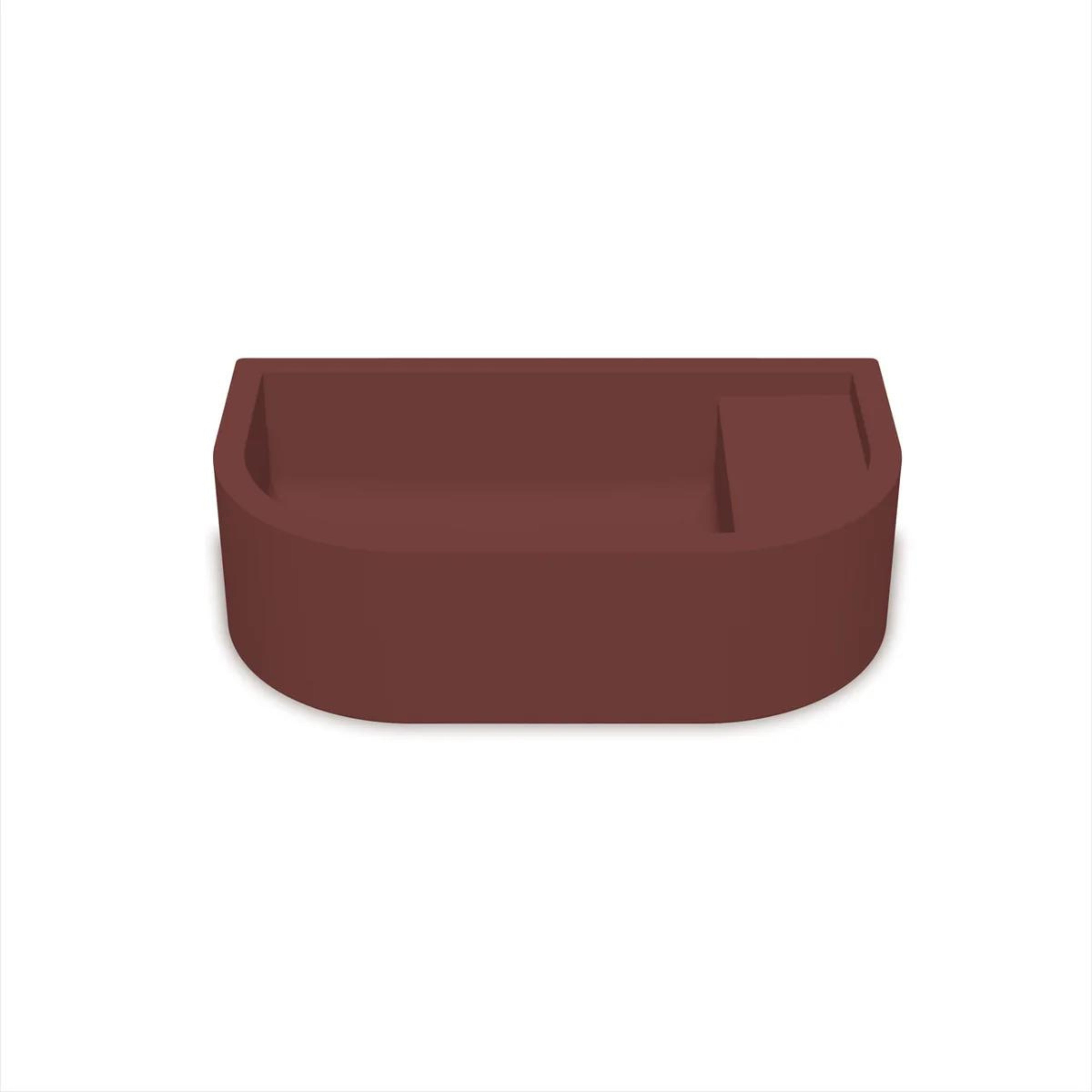 NOOD CO LOOP 01 ABOVE COUNTER / WALL HUNG BASIN CLAY 440MM