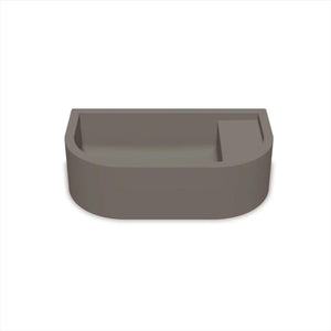 NOOD CO LOOP 01 ABOVE COUNTER / WALL HUNG BASIN MID TONE GREY 440MM