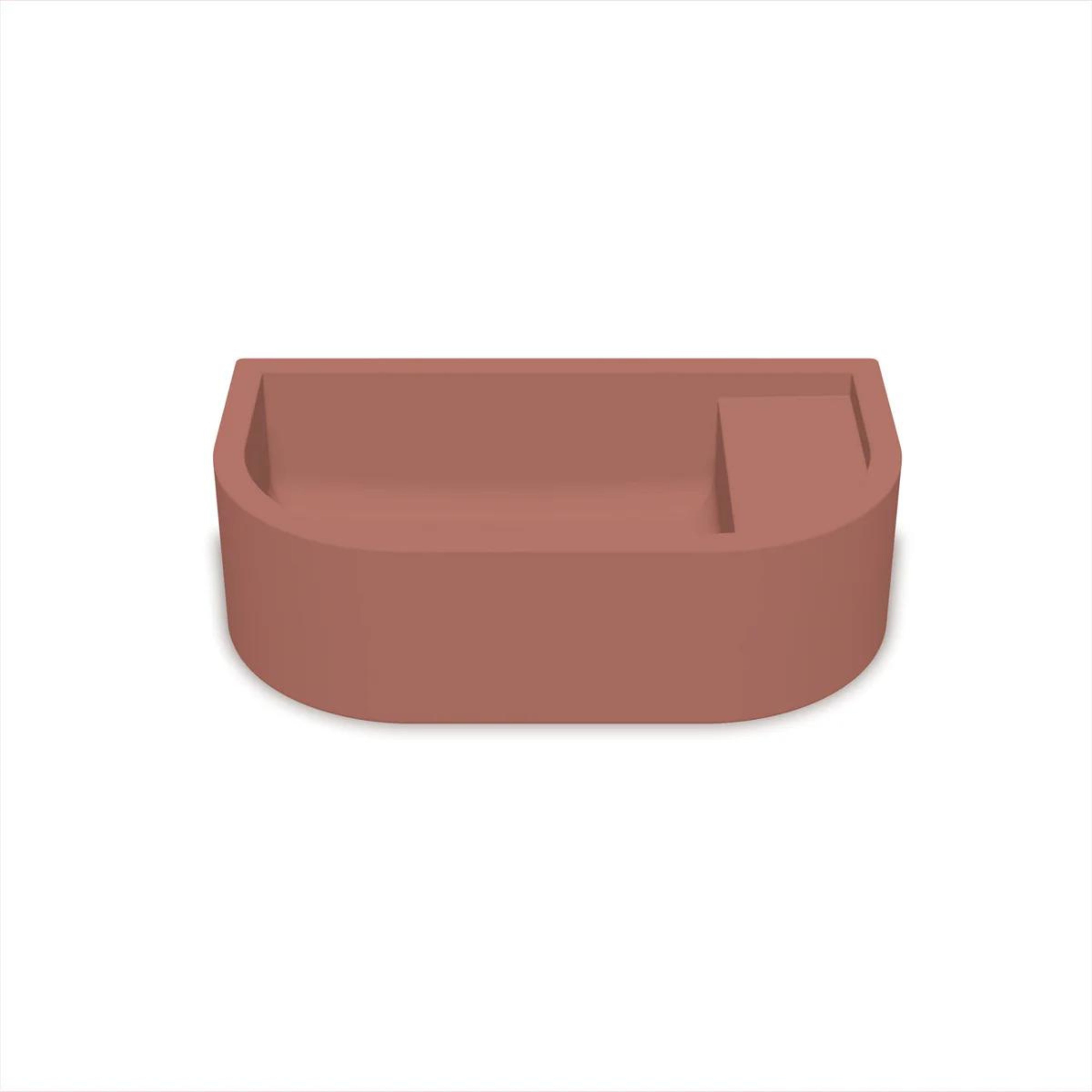 NOOD CO LOOP 01 ABOVE COUNTER / WALL HUNG BASIN MUSK 440MM