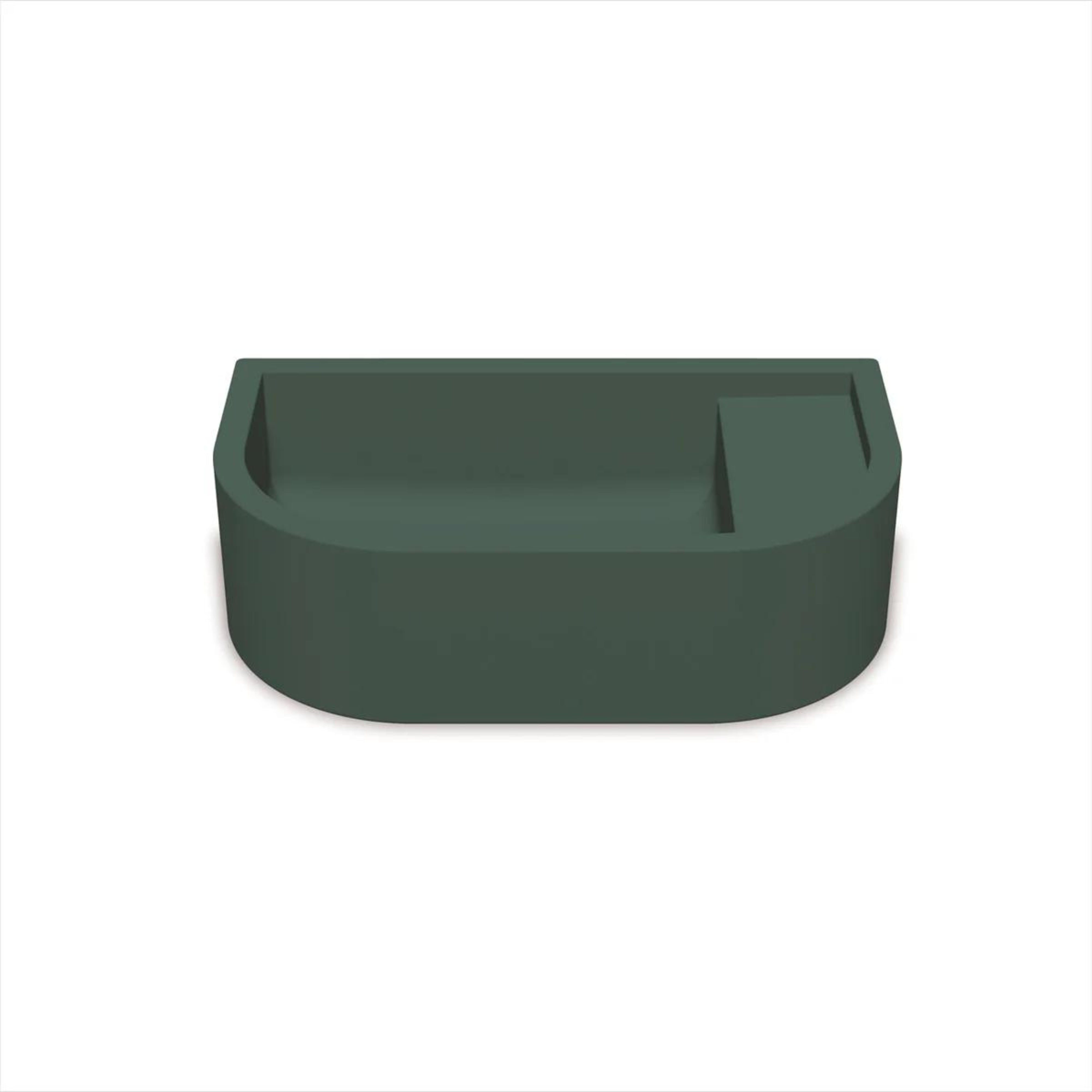 NOOD CO LOOP 01 ABOVE COUNTER / WALL HUNG BASIN TEAL 440MM
