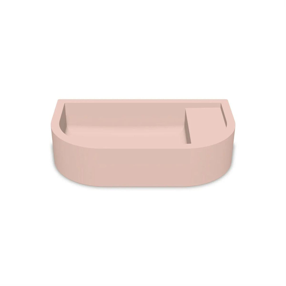NOOD CO LOOP 02 ABOVE COUNTER / WALL HUNG BASIN BLUSH PINK 540MM