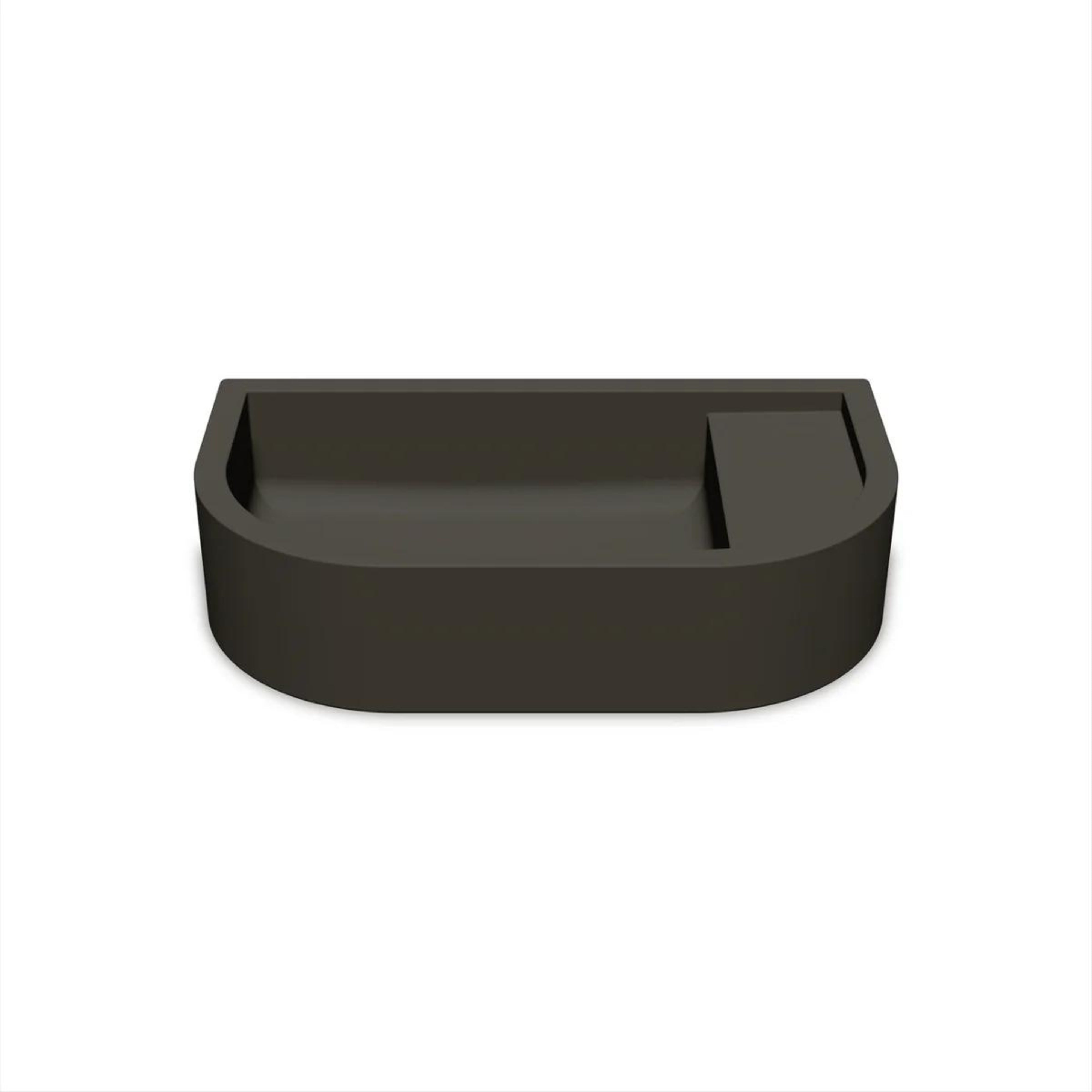 NOOD CO LOOP 02 ABOVE COUNTER / WALL HUNG BASIN CHARCOAL 540MM