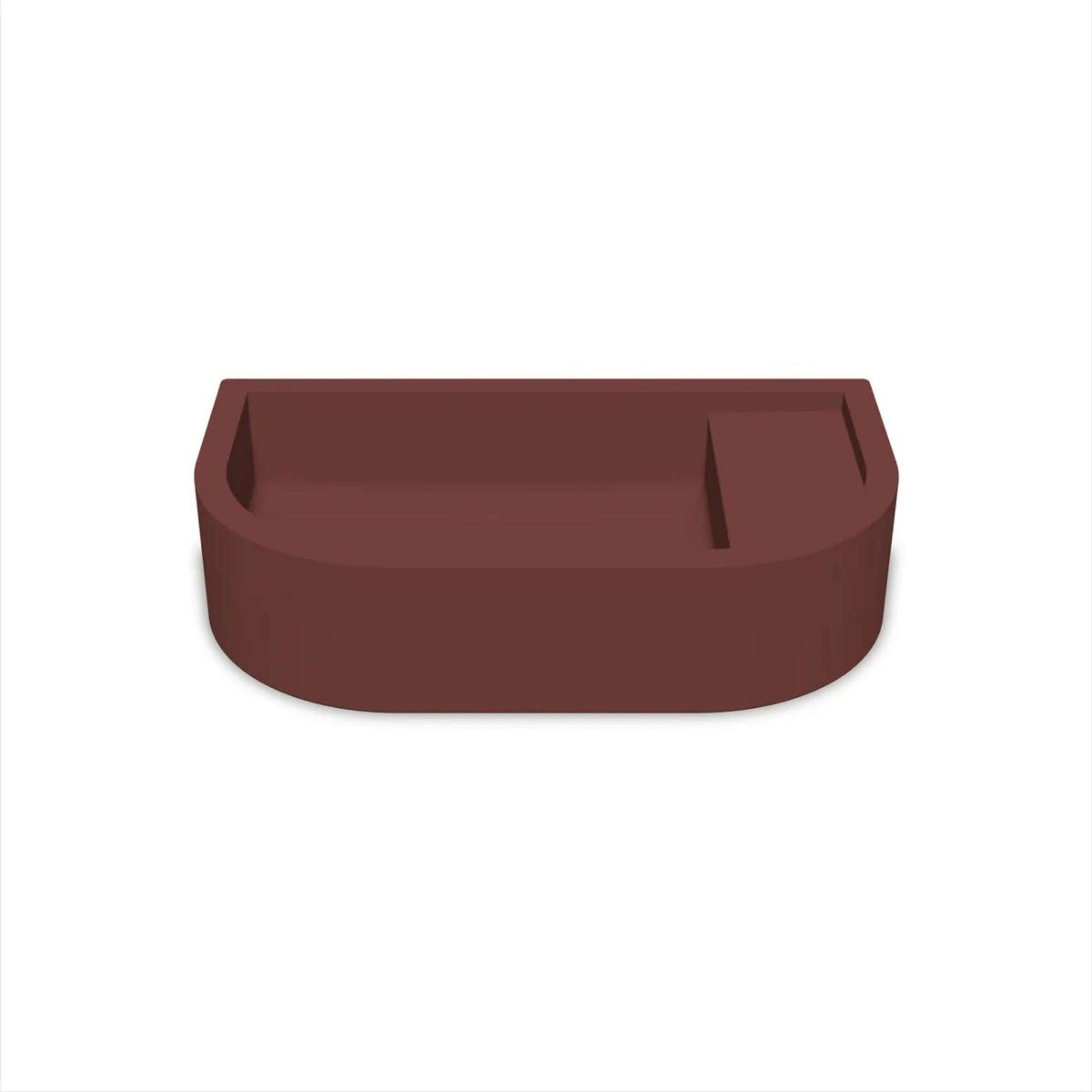 NOOD CO LOOP 02 ABOVE COUNTER / WALL HUNG BASIN CLAY 540MM