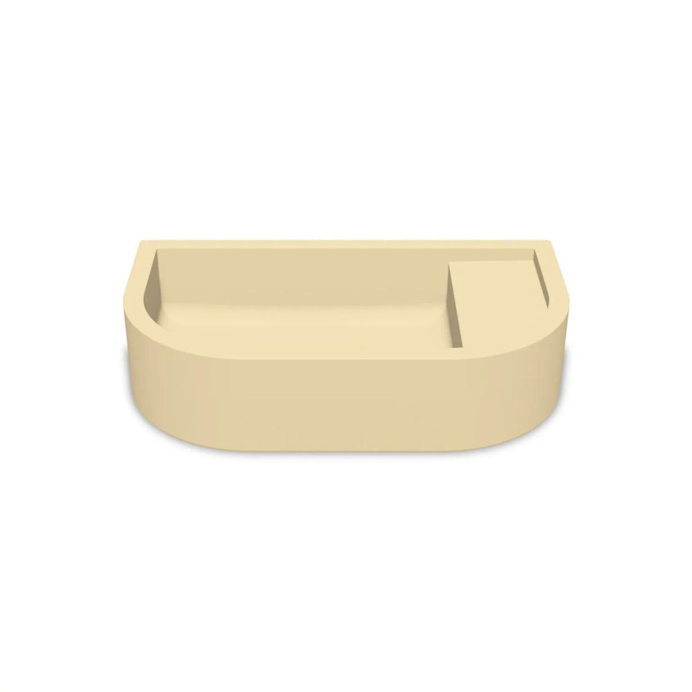 NOOD CO LOOP 02 ABOVE COUNTER / WALL HUNG BASIN CUSTARD 540MM