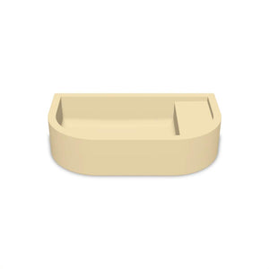 NOOD CO LOOP 02 ABOVE COUNTER / WALL HUNG BASIN CUSTARD 540MM