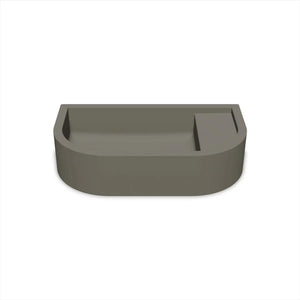 NOOD CO LOOP 02 ABOVE COUNTER / WALL HUNG BASIN MID TONE GREY 540MM