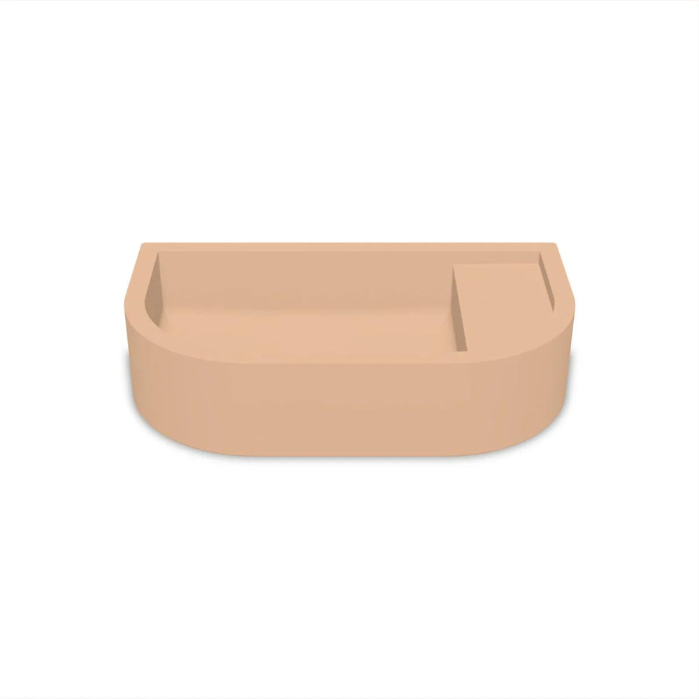 NOOD CO LOOP 02 ABOVE COUNTER / WALL HUNG BASIN PASTEL PEACH 540MM