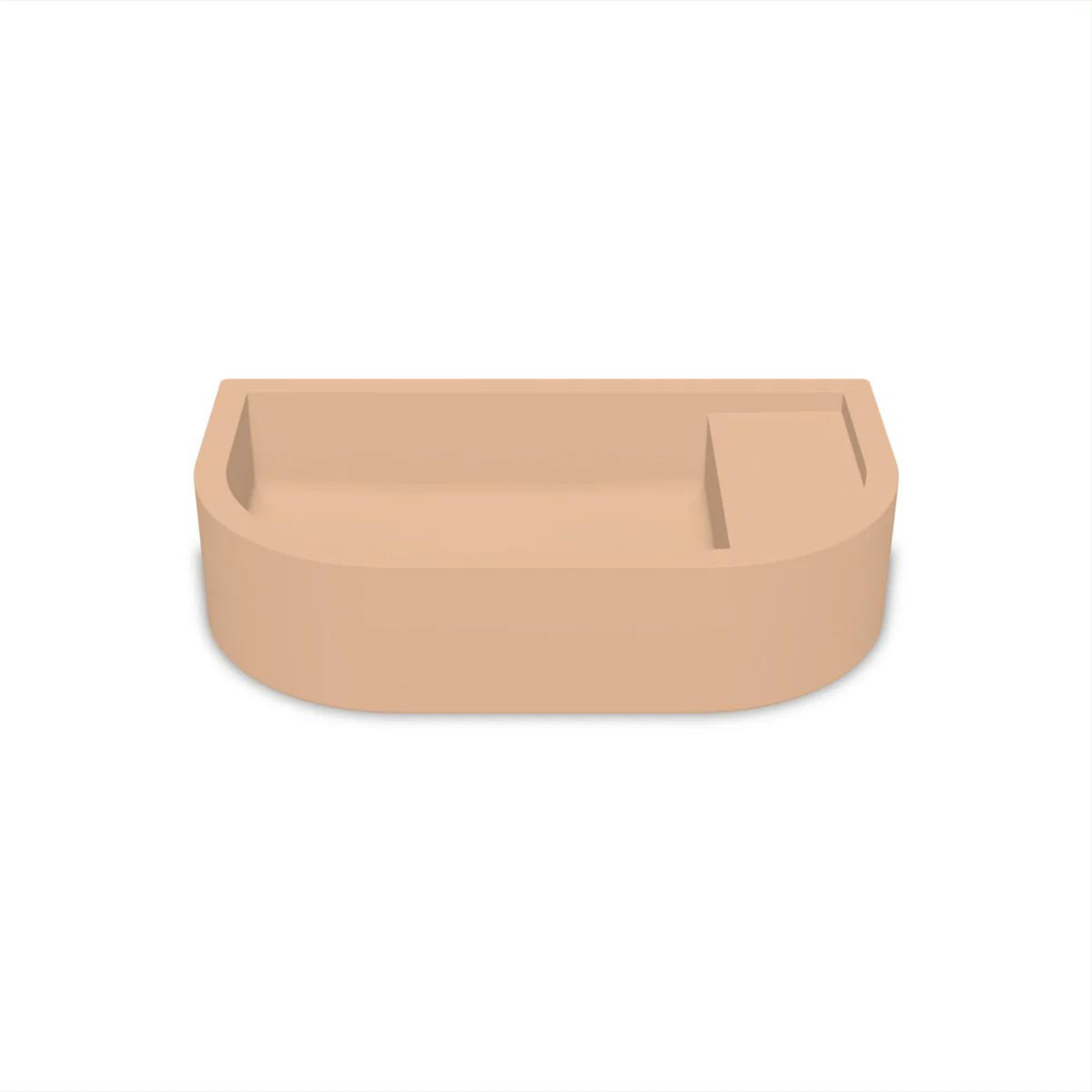NOOD CO LOOP 02 ABOVE COUNTER / WALL HUNG BASIN PASTEL PEACH 540MM
