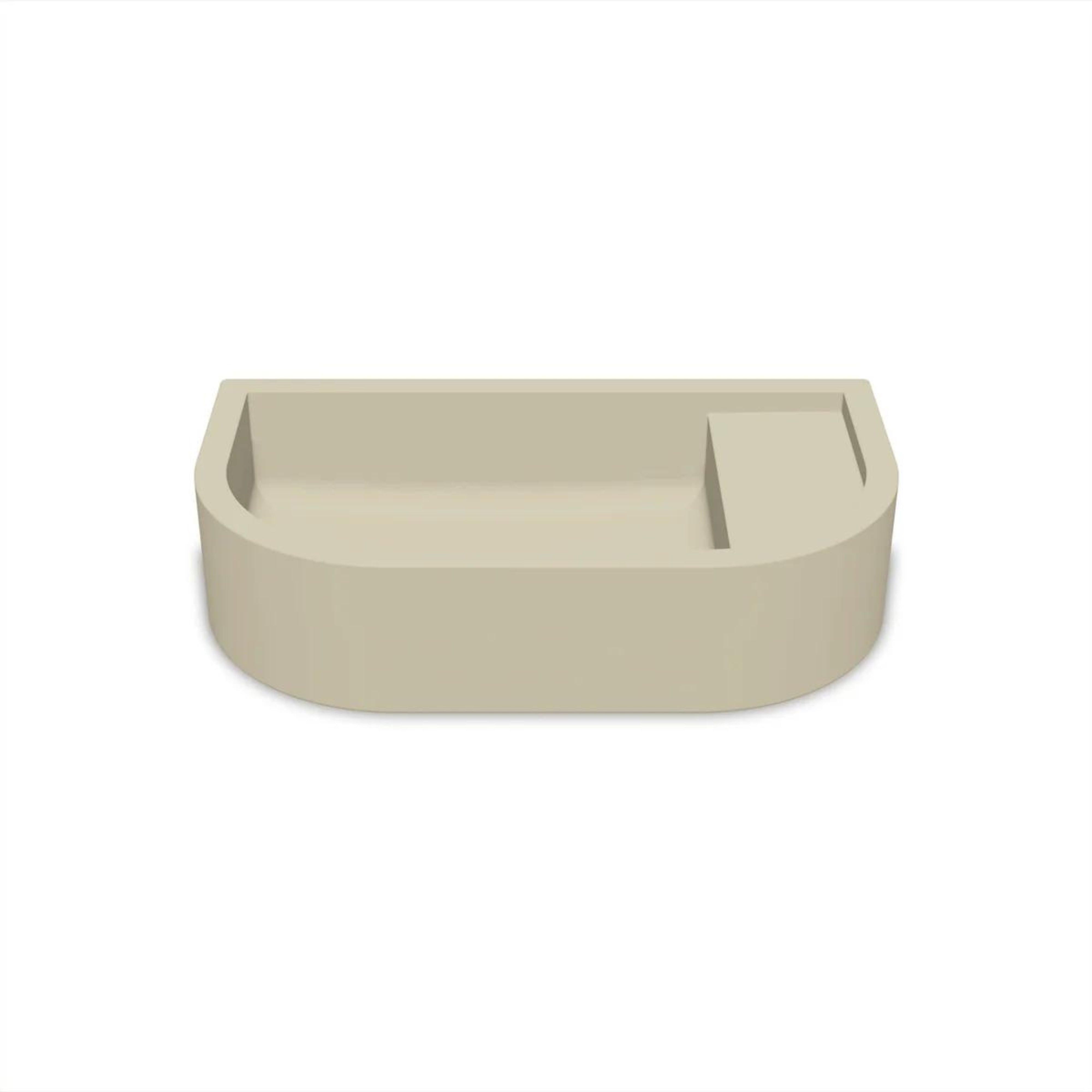 NOOD CO LOOP 02 ABOVE COUNTER / WALL HUNG BASIN SAND 540MM
