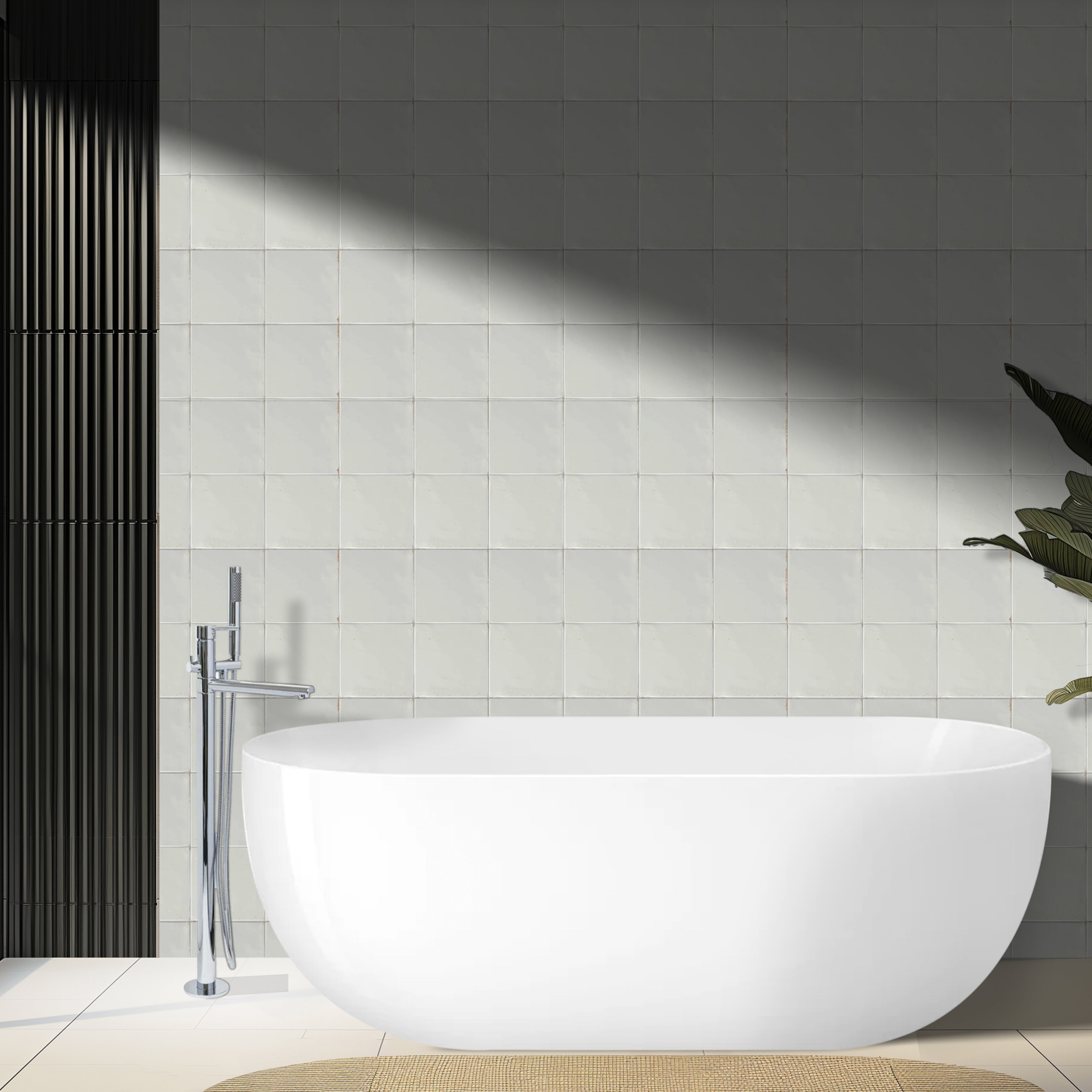 LINSOL NORA FREESTANDING BATHTUB GLOSS WHITE (AVAILABLE IN 1500MM AND 1700MM)