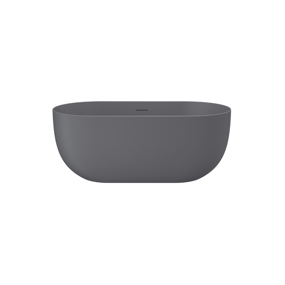 Linsol Nora Freestanding Bath with Overflow Grey Blue 1500mm