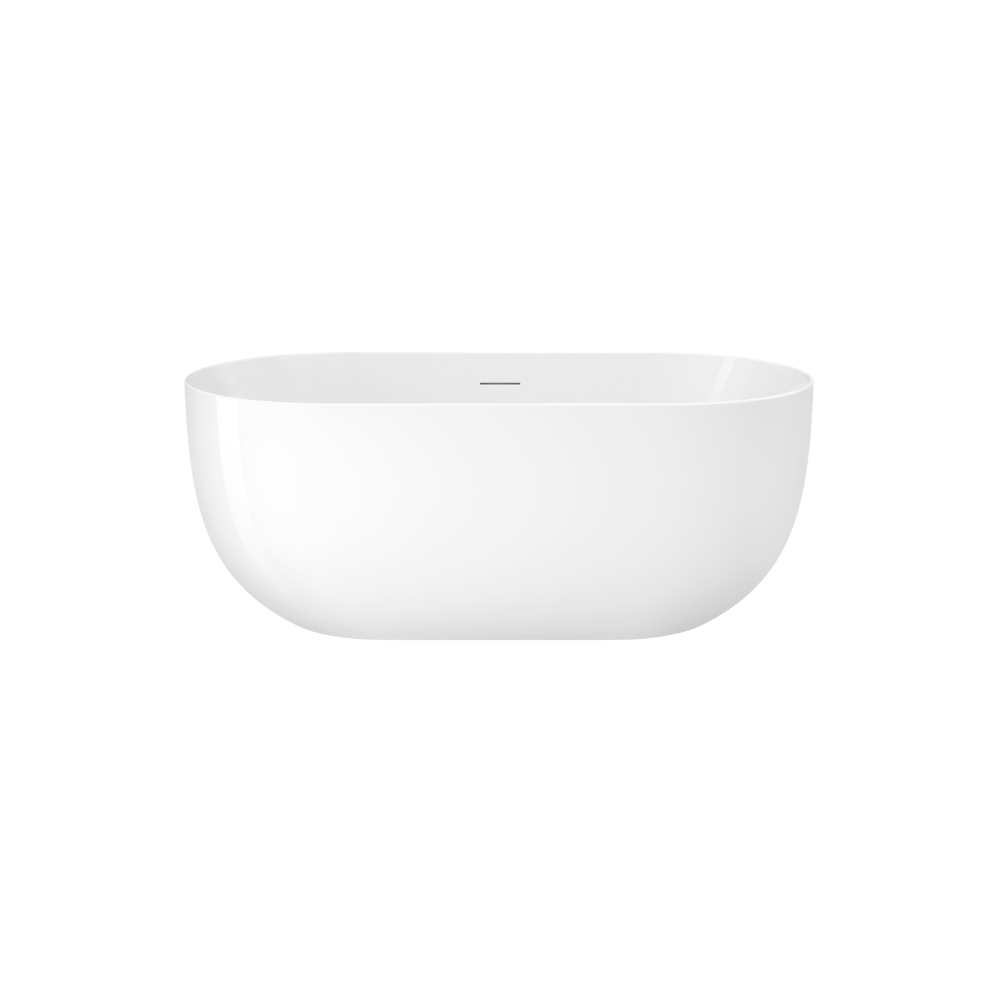 Linsol Nora Freestanding Bath with Overflow Gloss White 1500mm