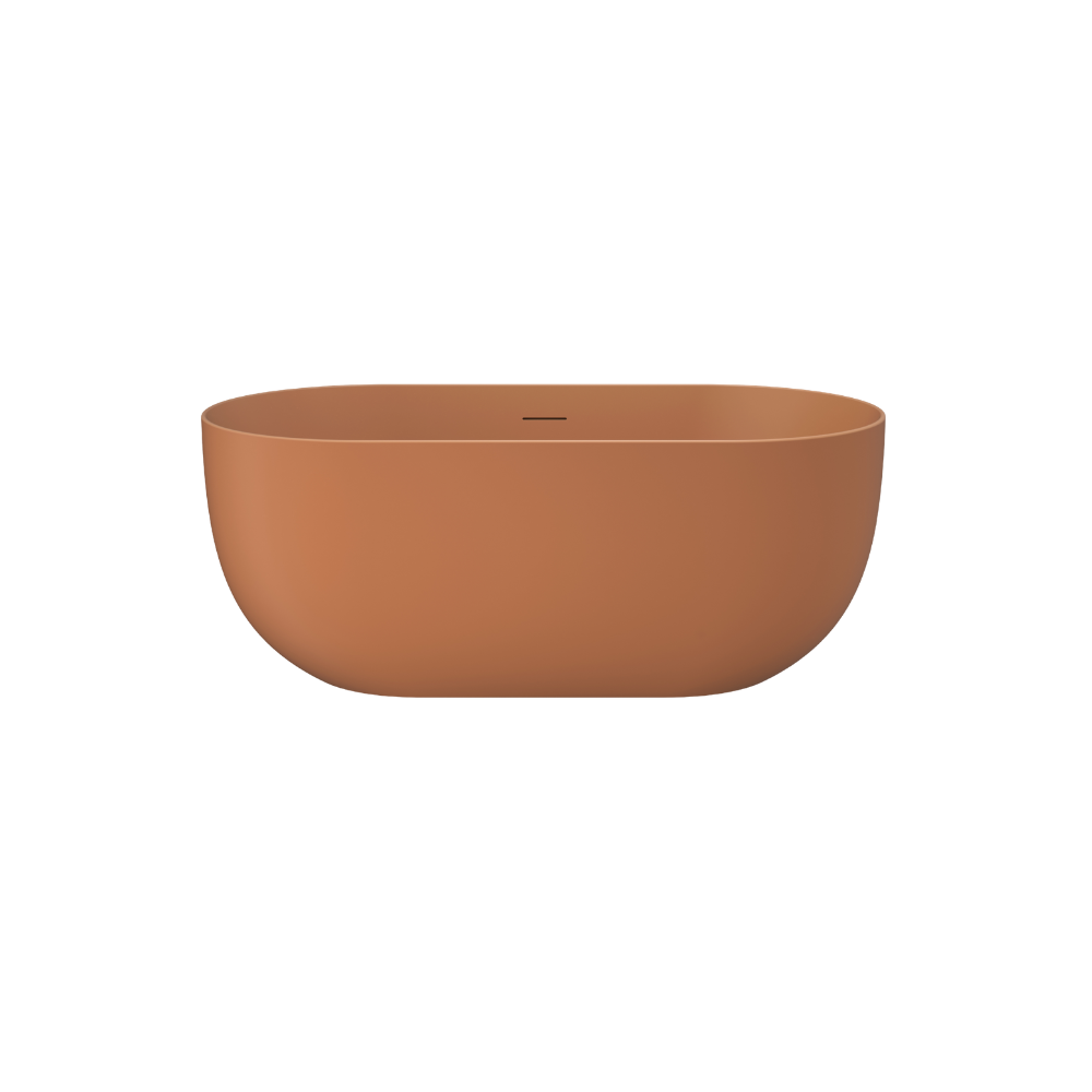 Linsol Nora Freestanding Bath with Overflow Outback Orange 1500mm