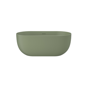 Linsol Nora Freestanding Bath with Overflow Sage Green 1500mm