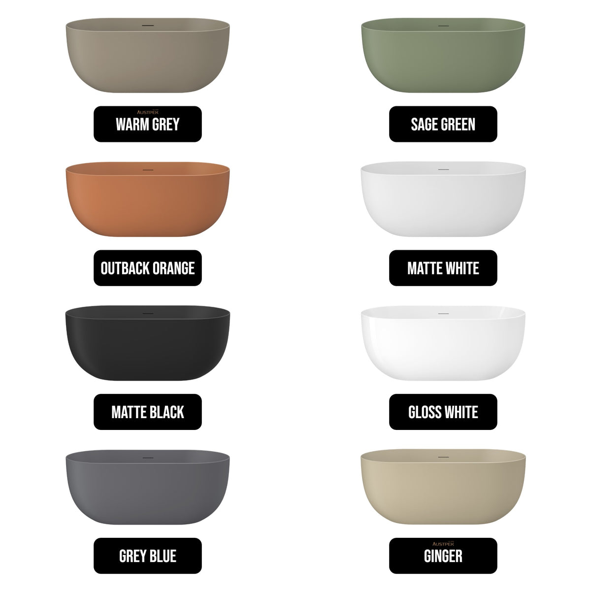 LINSOL NORA FREESTANDING BATH WITH OVERFLOW SAGE GREEN 1500MM