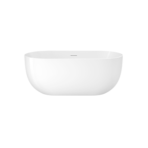 Linsol Nora Freestanding Bath with Overflow Gloss White 1700mm