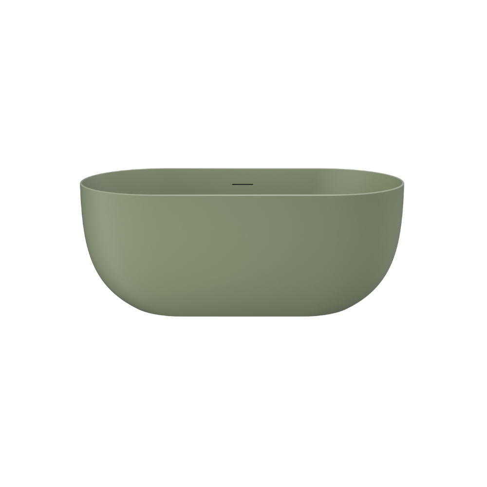 Linsol Nora Freestanding Bath with Overflow Sage Green 1700mm